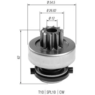 Pogonski zupčanik, starter MAGNETI MARELLI 940113020398 IC-A761A8