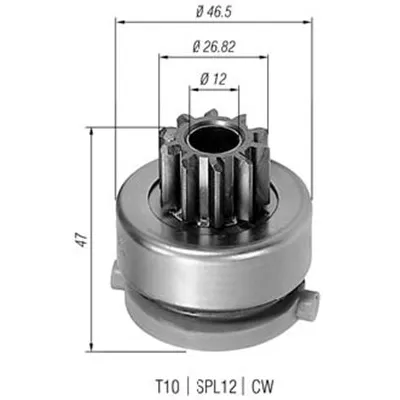 Pogonski zupčanik, starter MAGNETI MARELLI 940113020423 IC-A761BC