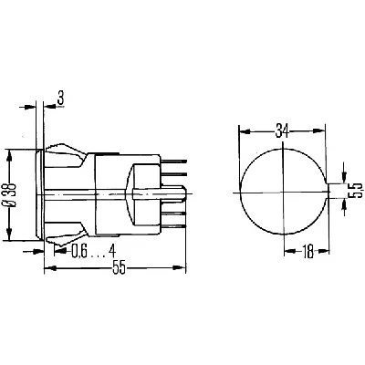 Prekidač 4 migavca HELLA 6HF002 372-041 IC-248119