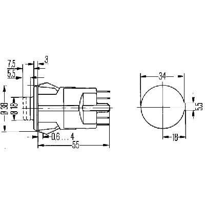 Prekidač 4 migavca HELLA 6HF002 372-051 IC-B514E9