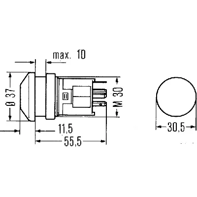 Prekidač 4 migavca HELLA 6HF003 916-011 IC-B514EA