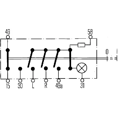 Prekidač 4 migavca HELLA 6HF003 916-011 IC-B514EA