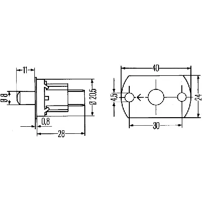 Prekidač, kontakt na vratima HELLA 6ZF003 549-001 IC-9DC800
