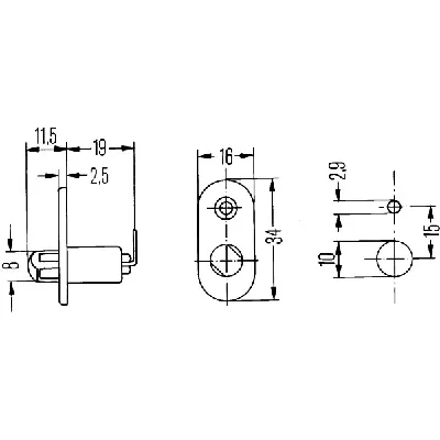 Prekidač, kontakt na vratima HELLA 6ZF004 365-011 IC-B51713