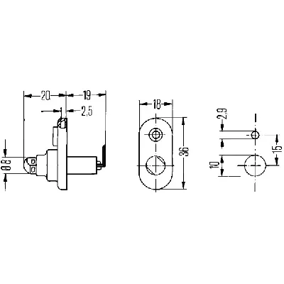 Prekidač, kontakt na vratima HELLA 6ZF004 365-031 IC-248337