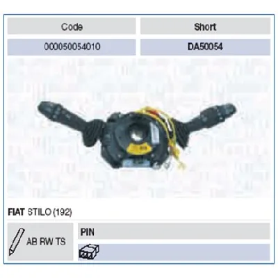 Prekidač poluge upravljača MAGNETI MARELLI 000050054010 IC-B4B1C3