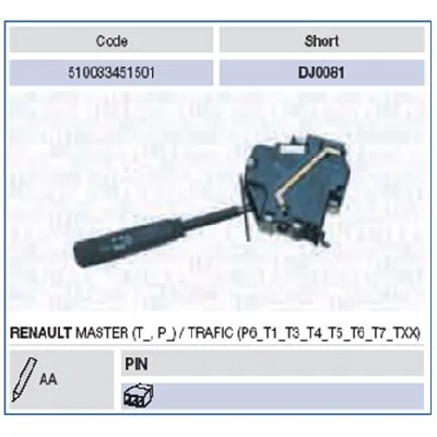 Prekidač poluge upravljača MAGNETI MARELLI 510033451501 IC-A7A59E