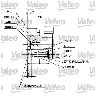 Prekidač poluge upravljača VALEO VAL251154 IC-307934