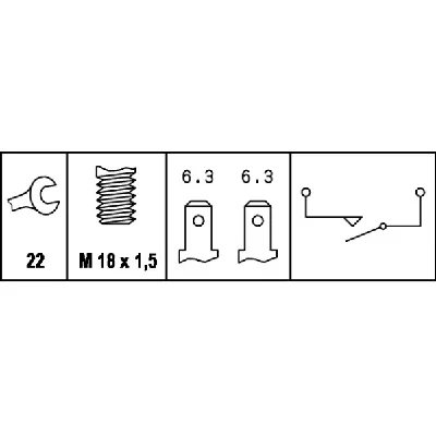 Prekidac, rikverc svjetlo HELLA 6ZF003 272-011 IC-B5170F