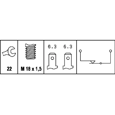 Prekidac, rikverc svjetlo HELLA 6ZF004 843-001 IC-B51718