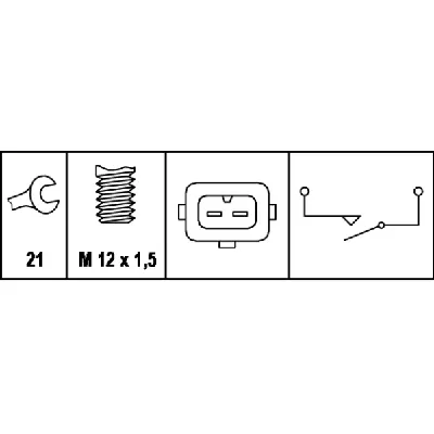 Prekidac, rikverc svjetlo HELLA 6ZF007 673-001 IC-B51725