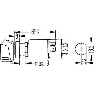 Prekidac za paljenje/uključivanje HELLA 6JK007 232-001 IC-B5150D