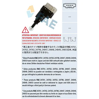 Prekidač za stop-svetlo FAE FAE24761 IC-B9E1EE