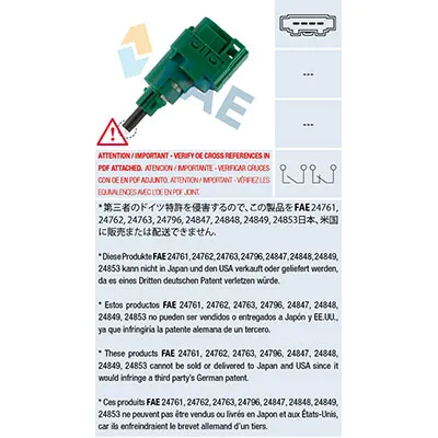 Prekidač za stop-svetlo FAE FAE24762 IC-BB937A