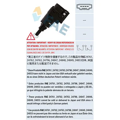 Prekidač za stop-svetlo FAE FAE24763 IC-B85A74