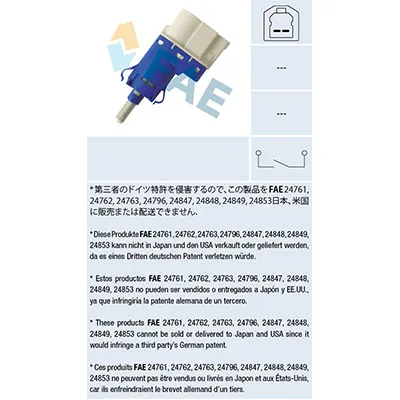 Prekidač za stop-svetlo FAE FAE24848 IC-DAB702
