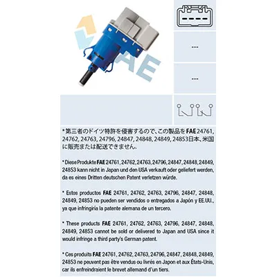 Prekidač za stop-svetlo FAE FAE24849 IC-E3D441
