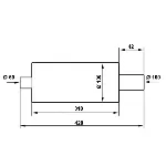 Prigušivač ispušnog sistma TURBOWORKS TW-TL-025 IC-C68F48