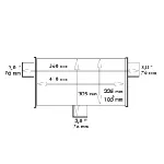 Prigušivač ispušnog sistma TURBOWORKS TW-TL-121 IC-DA4A13