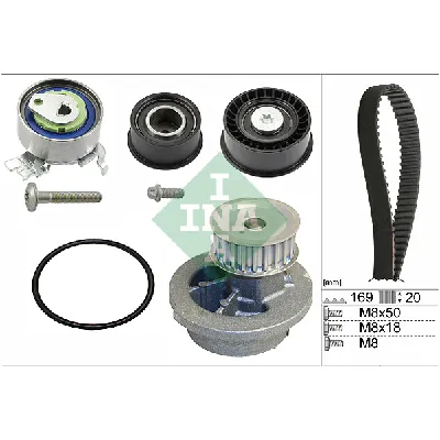 Pumpa za vodu + komplet zupčastog kaiša INA 530 0078 30 IC-BC45B7