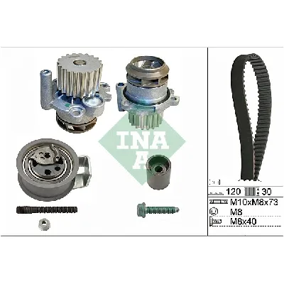Pumpa za vodu + komplet zupčastog kaiša INA 530 0091 30 IC-DA49DD