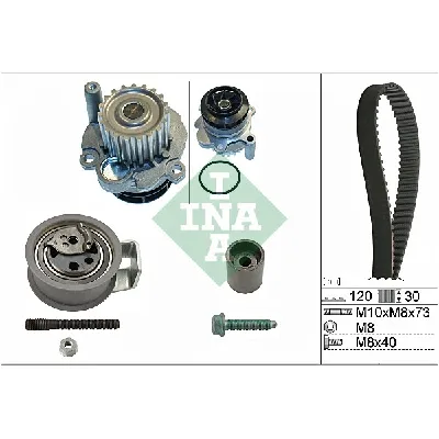 Pumpa za vodu + komplet zupčastog kaiša INA 530 0091 31 IC-DB2FE5