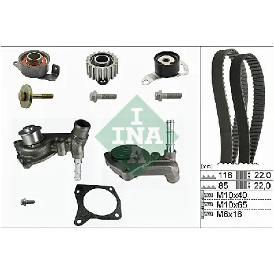 Pumpa za vodu + komplet zupčastog kaiša INA 530 0104 30 IC-BC45BE