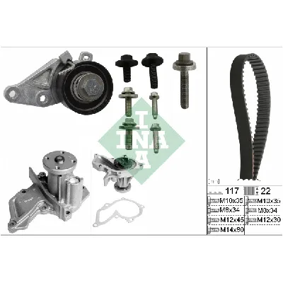 Pumpa za vodu + komplet zupčastog kaiša INA 530 0140 30 IC-D2FC92