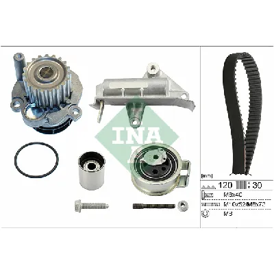 Pumpa za vodu + komplet zupčastog kaiša INA 530 0177 30 IC-D2FCA0