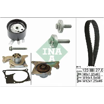 Pumpa za vodu + komplet zupčastog kaiša INA 530 0197 32 IC-DD1D45