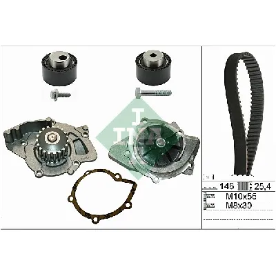 Pumpa za vodu + komplet zupčastog kaiša INA 530 0234 30 IC-C3B8E9