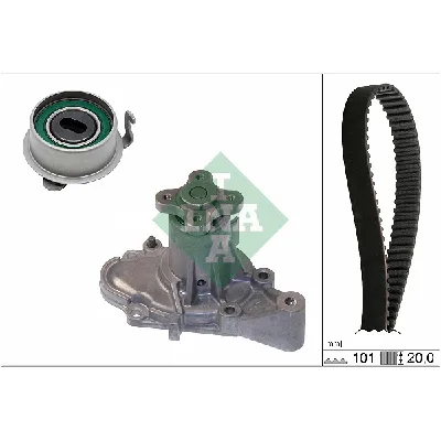 Pumpa za vodu + komplet zupčastog kaiša INA 530 0355 30 IC-F82497