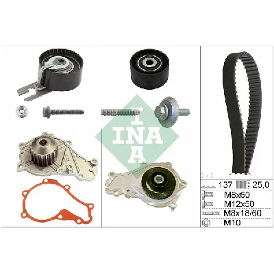 Pumpa za vodu + komplet zupčastog kaiša INA 530 0375 30 IC-BC45D7