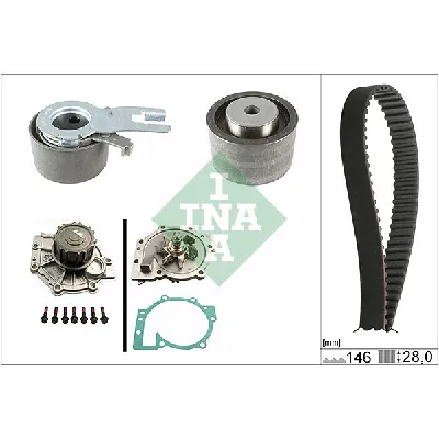 Pumpa za vodu + komplet zupčastog kaiša INA 530 0421 30 IC-DF11B1