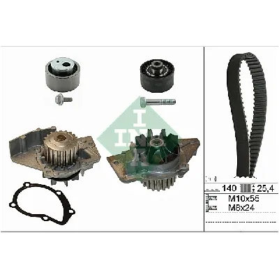 Pumpa za vodu + komplet zupčastog kaiša INA 530 0440 30 IC-BC45DB