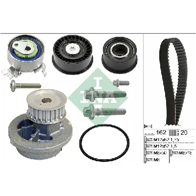 Pumpa za vodu + komplet zupčastog kaiša INA 530 0443 30 IC-BC45DF