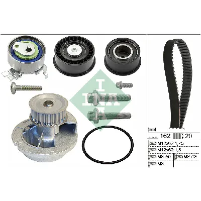 Pumpa za vodu + komplet zupčastog kaiša INA 530 0443 31 IC-D946CF