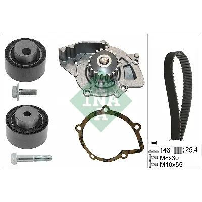 Pumpa za vodu + komplet zupčastog kaiša INA 530 0446 31 IC-F62BEC