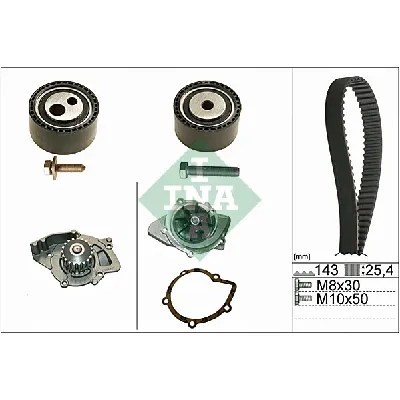 Pumpa za vodu + komplet zupčastog kaiša INA 530 0447 30 IC-DD1D48