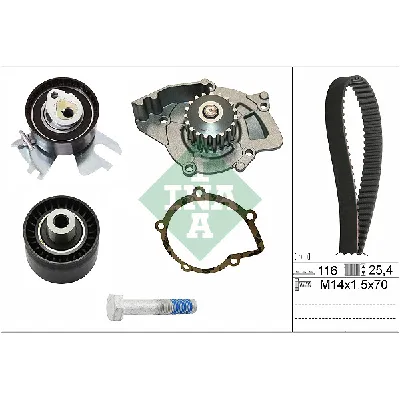 Pumpa za vodu + komplet zupčastog kaiša INA 530 0449 30 IC-C53AB4