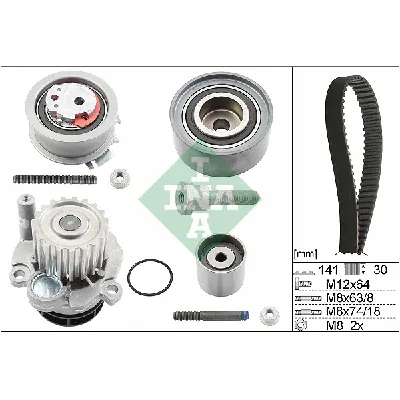 Pumpa za vodu + komplet zupčastog kaiša INA 530 0463 30 IC-D2FCE0