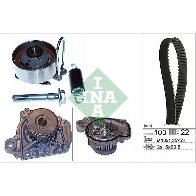Pumpa za vodu + komplet zupčastog kaiša INA 530 0505 31 IC-E28061