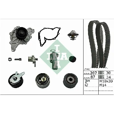 Pumpa za vodu + komplet zupčastog kaiša INA 530 0539 30 IC-DE34D5