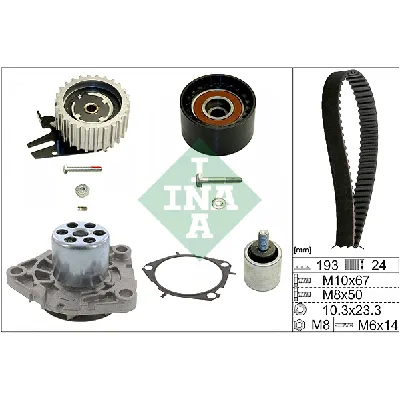 Pumpa za vodu + komplet zupčastog kaiša INA 530 0619 30 IC-E1CDED