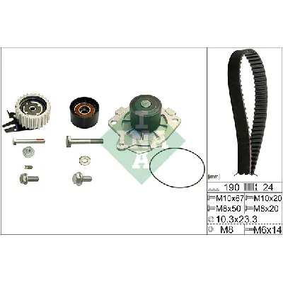 Pumpa za vodu + komplet zupčastog kaiša INA 530 0624 30 IC-D28D22