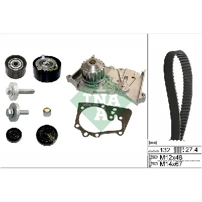 Pumpa za vodu + komplet zupčastog kaiša INA 530 0639 30 IC-D894EC
