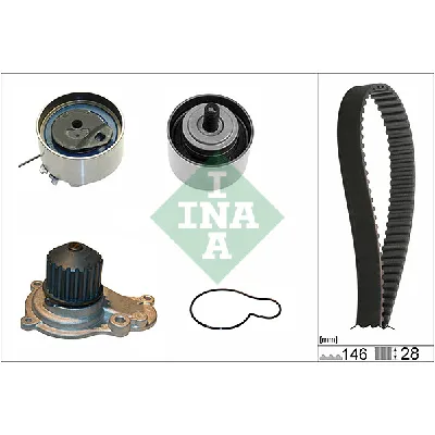 Pumpa za vodu + komplet zupčastog kaiša INA 530 0641 30 IC-E44D66