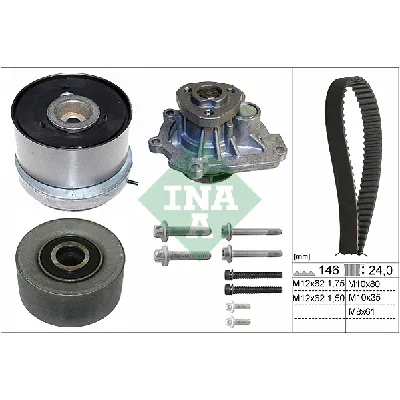 Pumpa za vodu + komplet zupčastog kaiša INA 530 0724 30 IC-F6FFA5