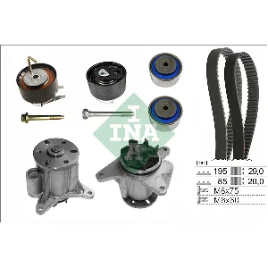 Pumpa za vodu + komplet zupčastog kaiša INA 530 0764 31 IC-G102GI