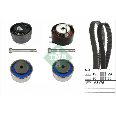 Pumpa za vodu + komplet zupčastog kaiša INA 530 0766 10 IC-G0Y5W9